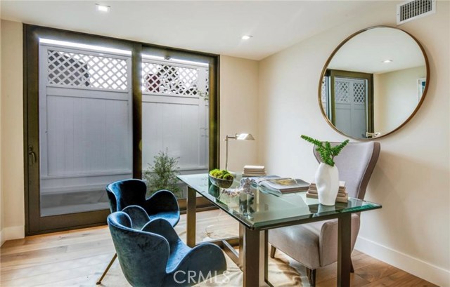 On the main entry level is this bedroom that is easily utilized as a home office.