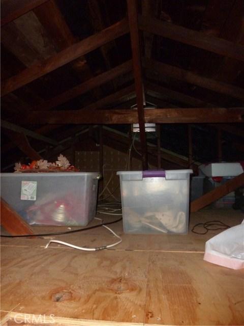 Attic with flooring for extra storage Attic with flooring for extra storage