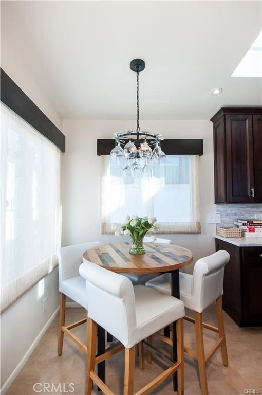 Upstairs dining area