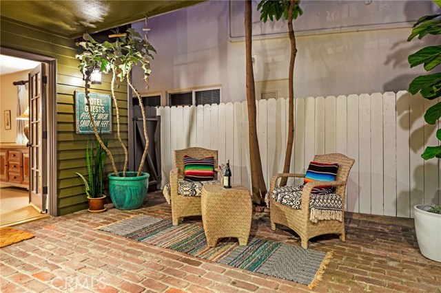 Private Patio off the master in the evening