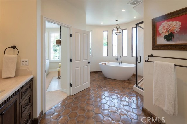 Love the master bath! Remodeled, city views, fireplace and more!