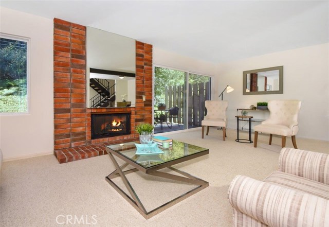 Woodburning Fireplace in Living Room
