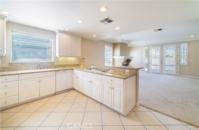 Large kitchen that opens to the living room