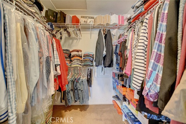 Large walk-in master closet.