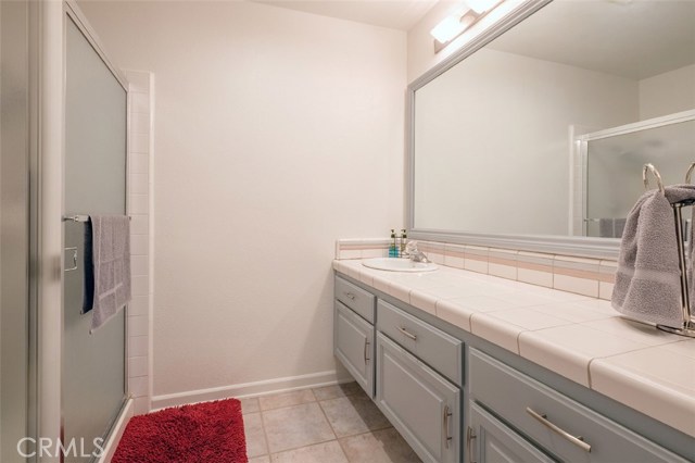 Bathroom for 2nd Bedroom, large vanity and shower