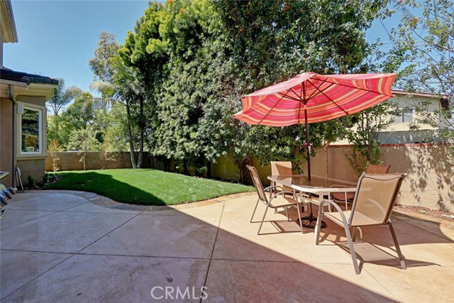 Sunny backyard and patio