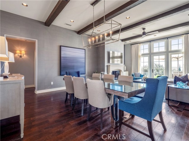 The open dining area is conveniently located between the kitchen and great room.