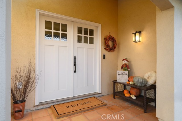 Double wide front door with Ring doorbell
