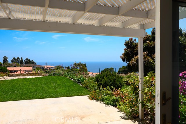 Flat backyard, great ocean view.