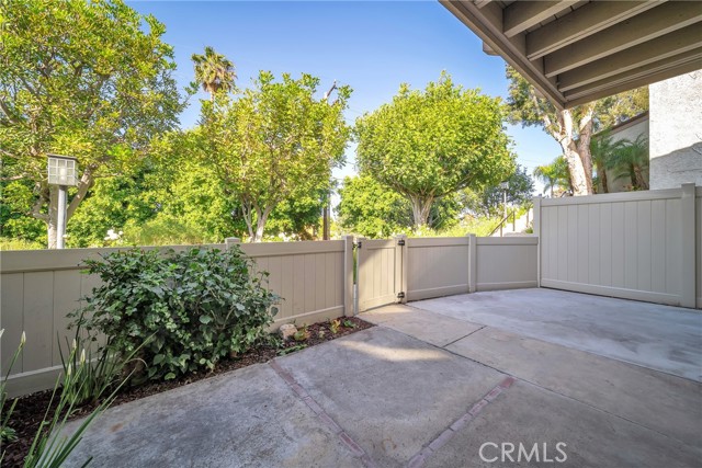 Enclosed private patio