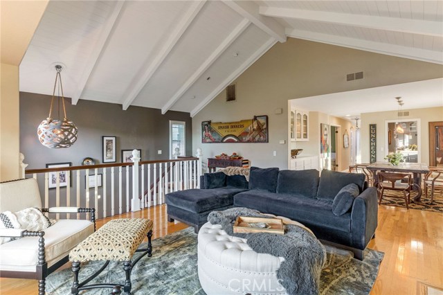 Formal living room opens to formal dining room