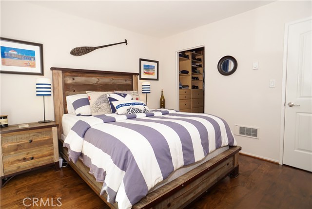 Beautiful, bright bedroom with slider to patio.