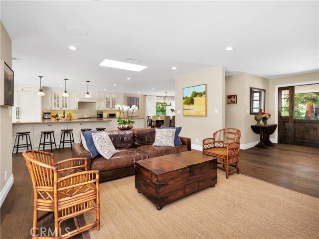 Newly remodeled great room and custom kitchen