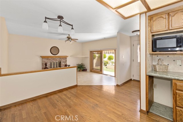 Appealing hardwood flooring makes for easy clean up once your done entertaining