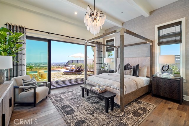 Master bedroom suite: light, bright and spacious ground-floor luxury. Model home shown.