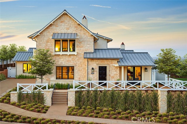 Modern farmhouse style with metal standing seam roof (model home shown).