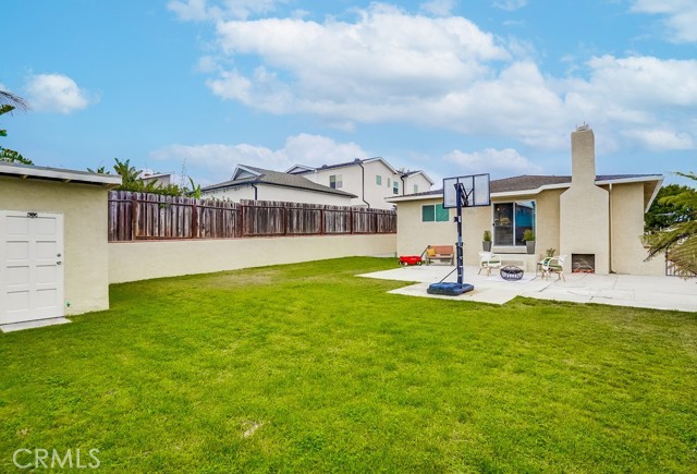 back yard facing the house