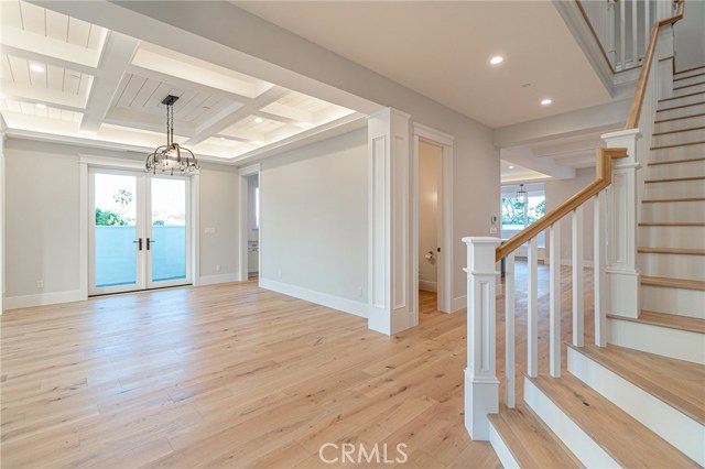 View of dining area and guest bathroom on the right hand side.