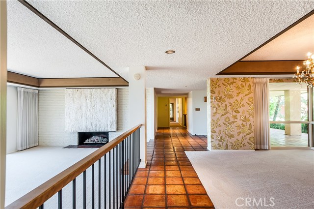 Living room and dining room off center hallway.