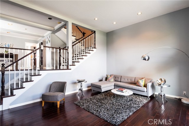 Beautiful floors and architectural features beautifully blend the modern and classic details