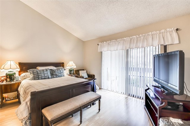 Spacious Master bedroom with vaulted ceilings
