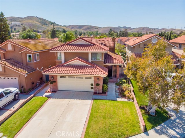 Beautiful mountain views surround the home.