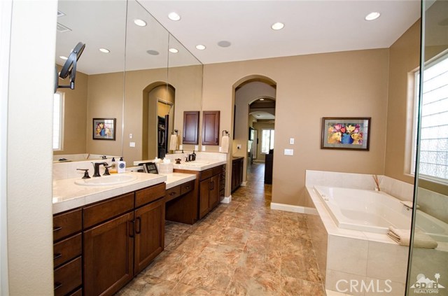 Master Bathroom with Soaking Tub, Shower and Large Walk-In Closet