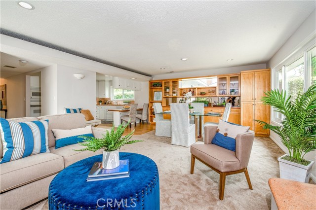 Family room and kitchen