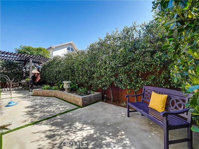 large back patio area.