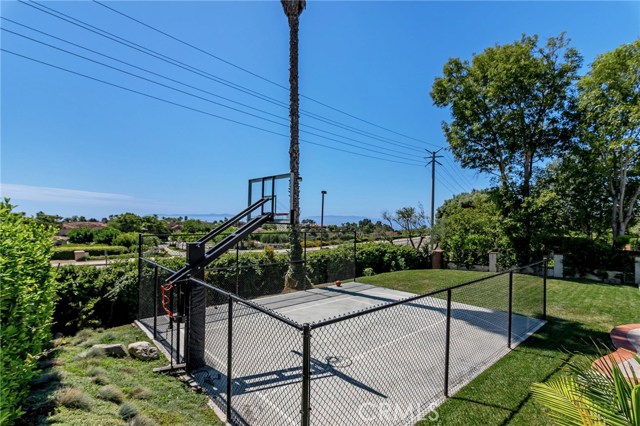 CATALINA VIEWS WHILE PLAYING BASKETBALL.