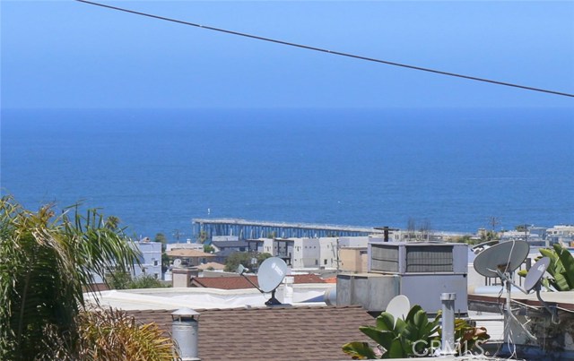 See the Hermosa Beach Pier from this sitting view in the living room.