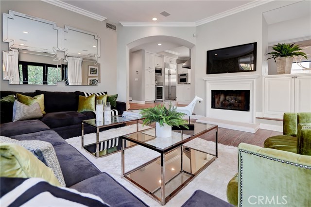 Large family room with fireplace