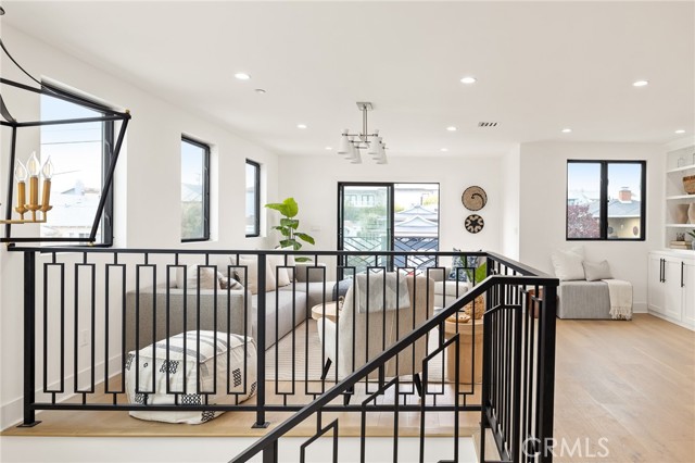 Coordinating Stair Rails Lead to the Second Level Gathering Space