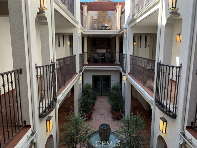 Inner Courtyard Fountain and Outdoor Fireplaces