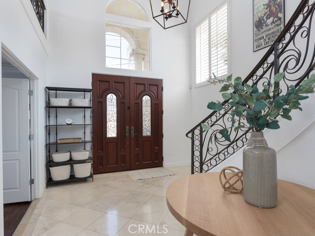 Foyer and double-door entry