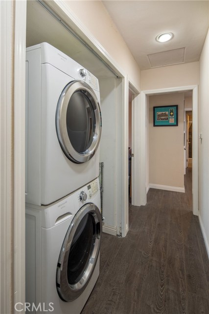 The laundry is conveniently located in the hall for all the bedrooms.