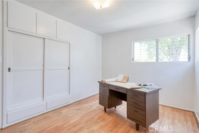 1st Bedroom/Office 14'X10' Original Hardwood Floors throughout 3/4's of Downstairs