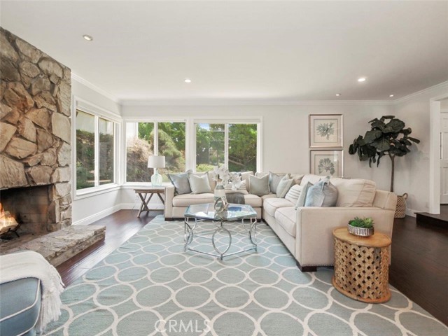 Living room with fireplace