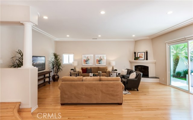 View of family room from the kitchen