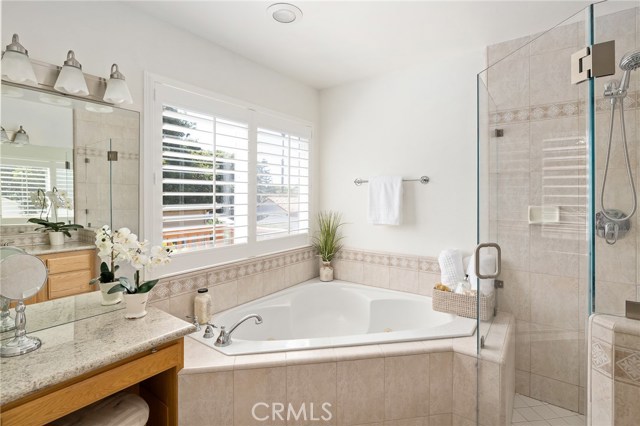 Relax after a long day in your jetted tub. Frameless shower door just installed. Relax after a long day in your jetted tub. Frameless shower door just installed.