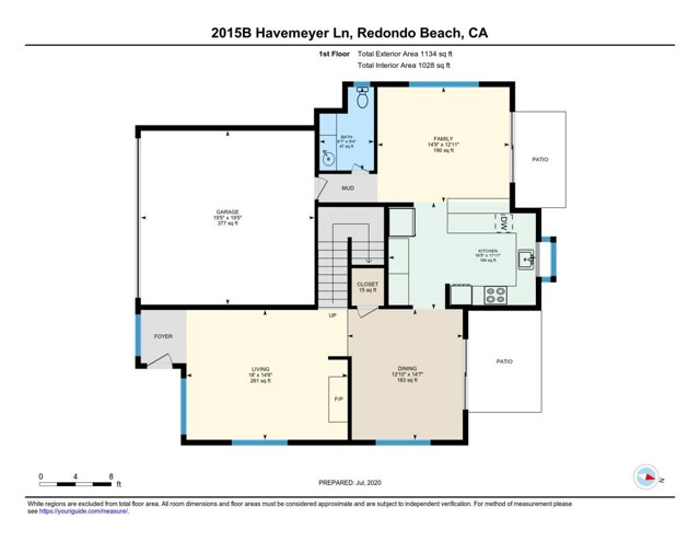 First Floor (Floor Plan) and areas measured in Square Feet. Check out the floor plan and view it in 3D on the virtual tour link.