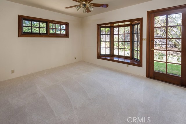 Bedroom with door to yard