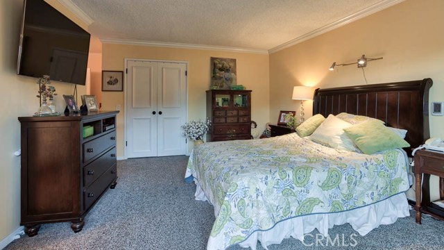 Large Master Bedroom with large walk in closet just behind the double doors.