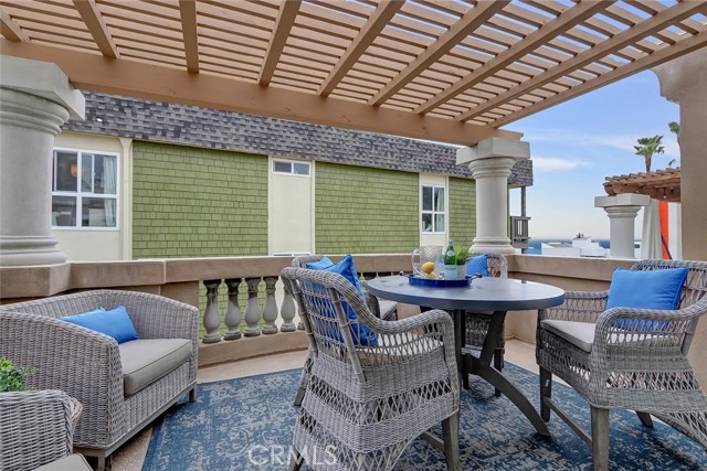 Ocean View entertainer's patio in main floor off of kitchen/living room