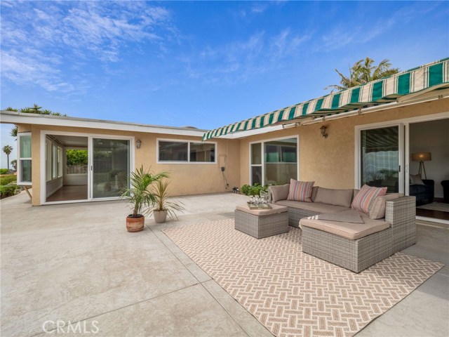 New Custom Concrete Patio; You can see all the windows and doors. Great flow for entertaining.