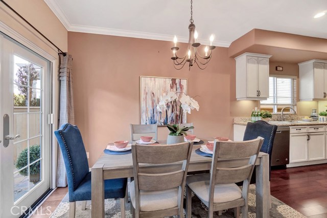 Dining Area flows seamlessly to the outdoor retreat through the French Doors with Retractable Screen Doors. Dining Area flows seamlessly to the outdoor retreat through the French Doors with Retractable Screen Doors.