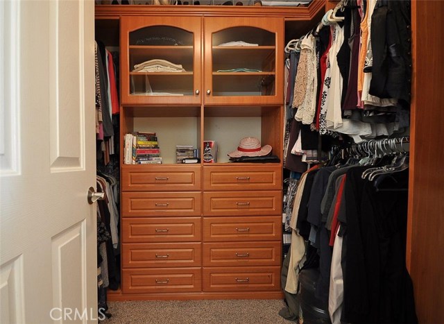 Walk-in closet with builtins