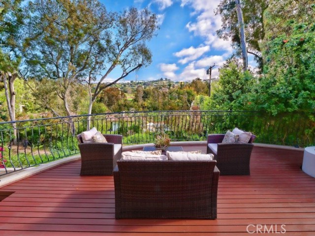 Large Backyard Entertainment Deck looking out to PV Golf Course