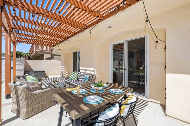 Outdoor living area and dining. Outdoor living area and dining.