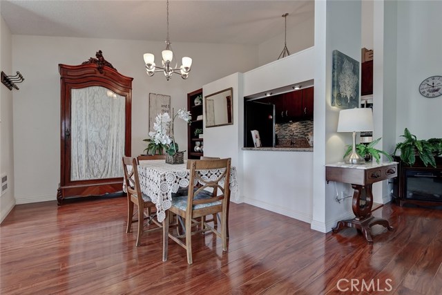 Beautiful upgraded wood laminate flooring.